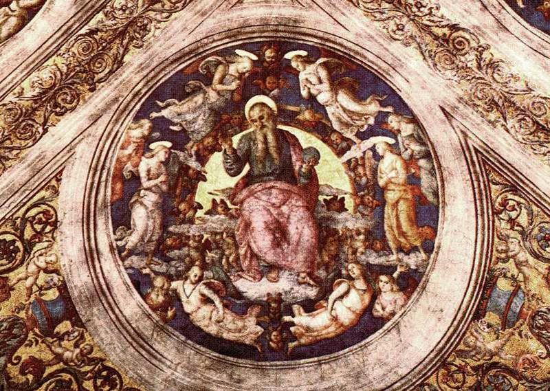 Pietro Perugino God the Creator and Angels oil painting picture